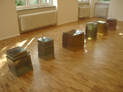 Ausstellungsansicht, Double Vision, 2001, GfZK Leipzig, Foto: Hans-Christian Schink