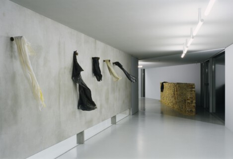Ausstellungsansicht, Regine Müller-Waldeck: EMOTIONALE SICHERHEIT, 2006, GfZK Leipzig, Foto: Andreas Enrico Grunert