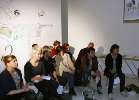 Vortrag-Performance, 2010. Foto: Radmila Joksimovic