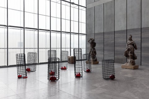 Ausstellungsansicht Mona Hatoum, Cellules. MdbK Leipzig, 2017.