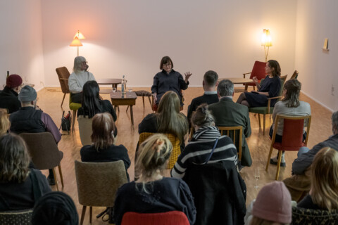 Preview + member meets curator: Kinderkultur mit Annika Eriksson und Maria Lind, 2022, GfZK Leipzig, Foto: Alexandra Ivanciu