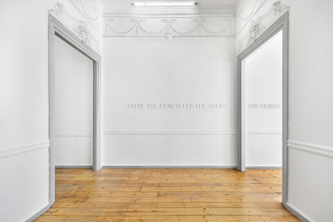 Yorgos Prinos, UNTIL THE LION TELLS THE STORY, THE HUNTER WILL ALWAYS BE THE HERO, 2022. Courtesy of the artist and Hot Wheels Athens. Photo: Konstantinos Andrikoulas