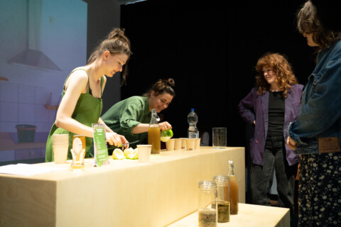 Alexandra Ivanciu & Jolanta Nowaczyk, About Flowers and Choice, Performance, Symposium Sichtbar machen–werden–sein: in queer_feministischer Perspektive von Kunst und Design, spce | Muthesius, Kiel, 2023